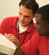 Men reading the bible